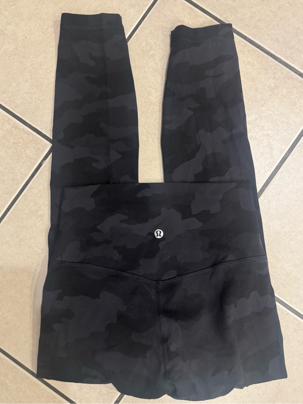 Lululemon Black Camo High-Rise Leggings